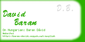 david baran business card
